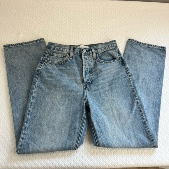 Aritzia Jodi High Rise Loose Jeans 29l waist 24 light blue loose wide leg denim - Picture 8 of 16